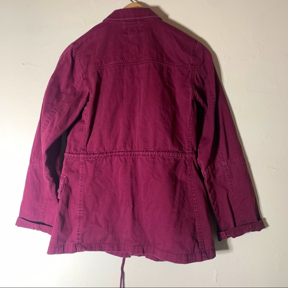 Arizona Jean company maroon burgundy red military utility jacket sz m like new - Picture 9 of 9